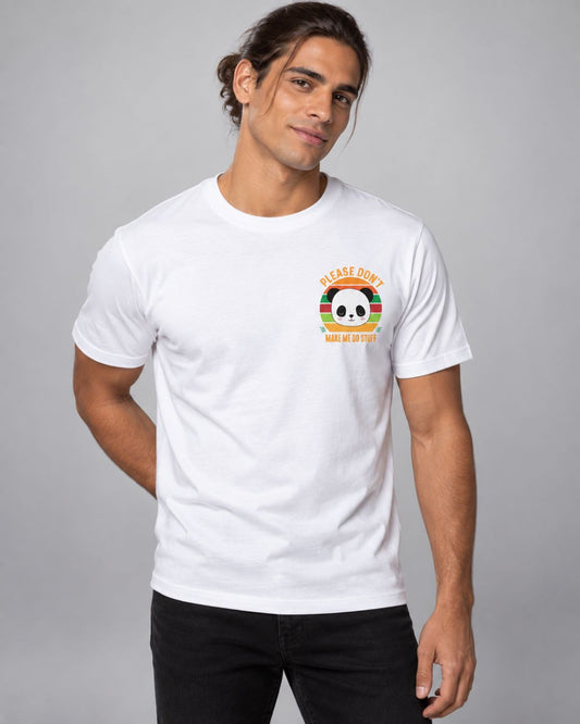 Camiseta Masculina Panda Frente e Costas