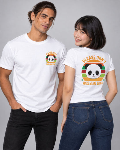 Baby Look Feminina Panda Frente e Costas