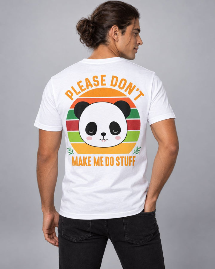 Camiseta Masculina Panda Frente e Costas