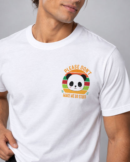 Camiseta Masculina Panda Frente e Costas