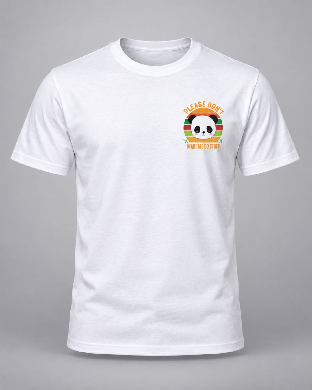 Camiseta Masculina Panda Frente e Costas