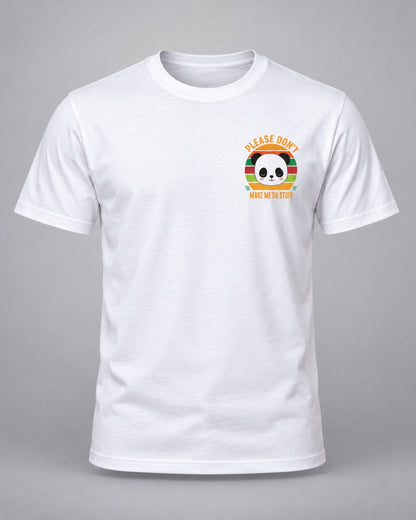 Camiseta Masculina Panda Frente e Costas