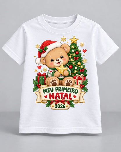 Camiseta Infantil Meu Primeiro Natal 2026