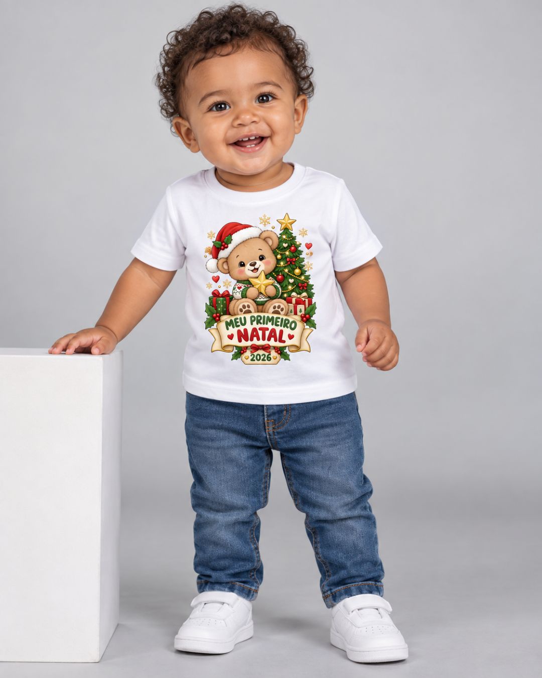 Camiseta Infantil Meu Primeiro Natal 2026