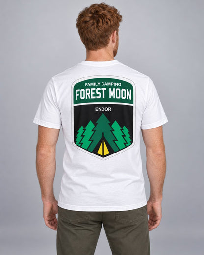 Camiseta Masculina Forest Moon Estampa Frente e Costas
