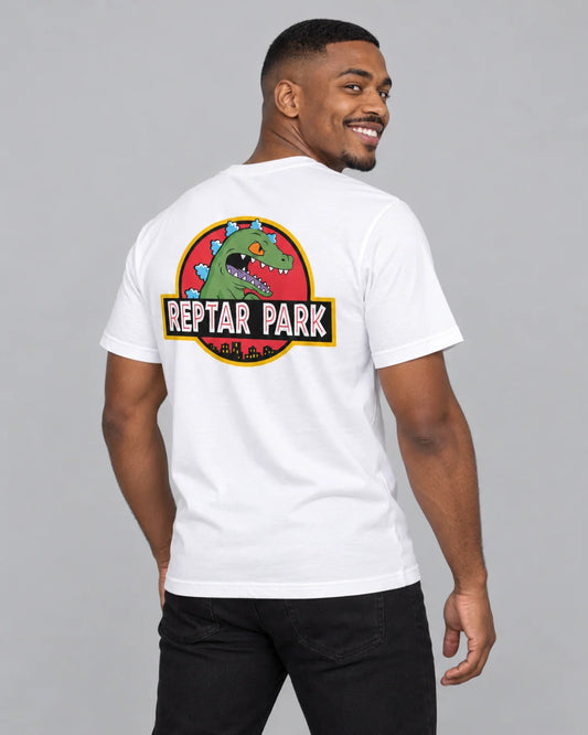 Camiseta Masculina Reptar Park Estampa Frente e Costas