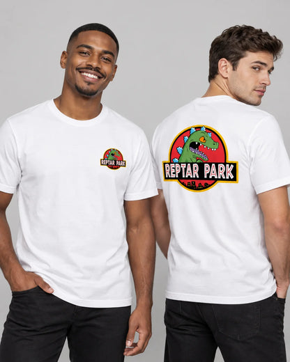 Camiseta Masculina Reptar Park Estampa Frente e Costas