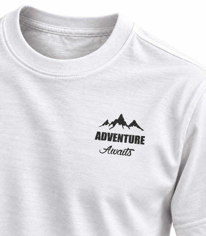Camiseta Masculina The Mountains Are Calling Frente e Costas