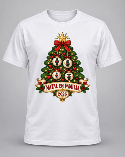 Camiseta Natal em Família 2026 – Adulto e Infantil